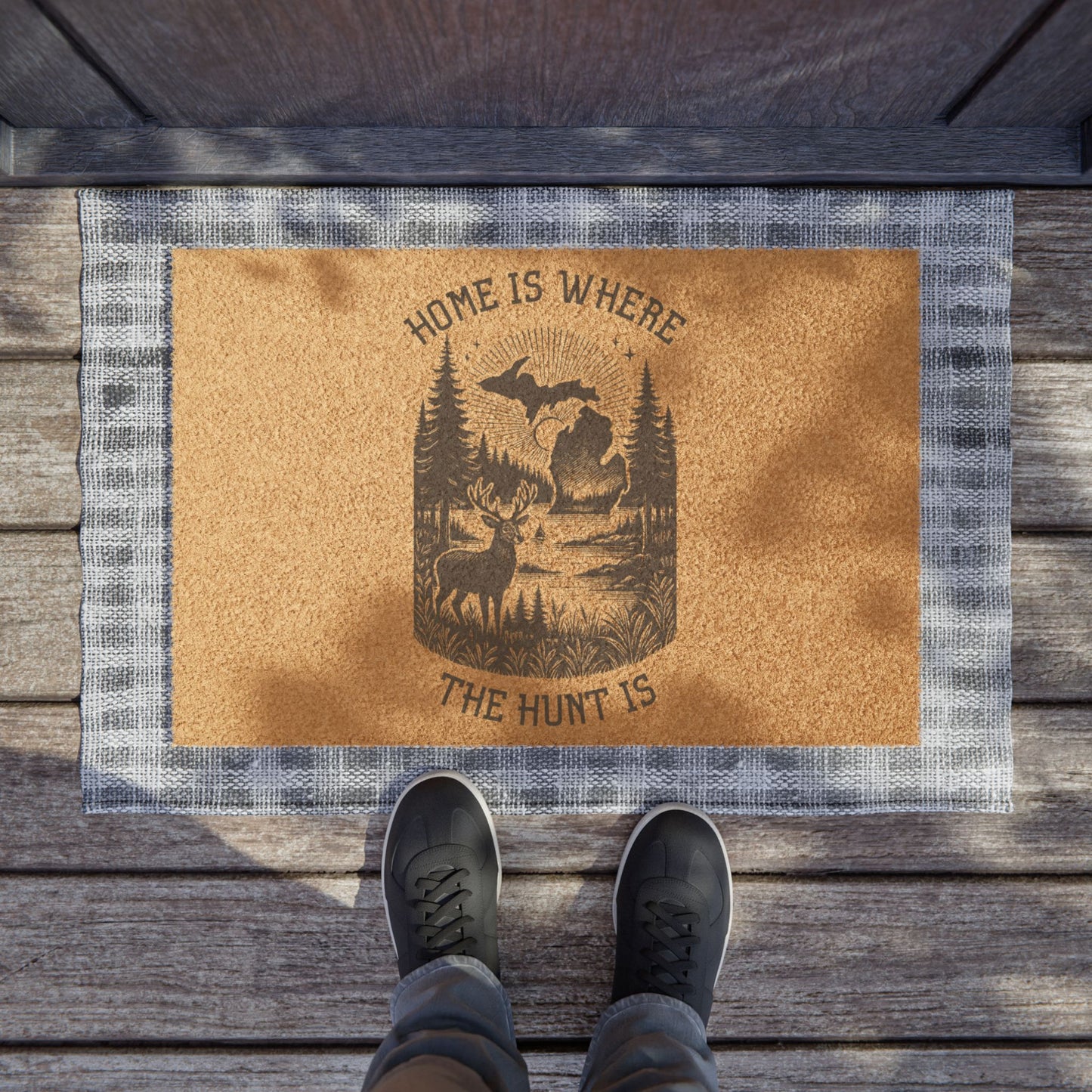 Home is Where the Hunt Is Michigan Doormat