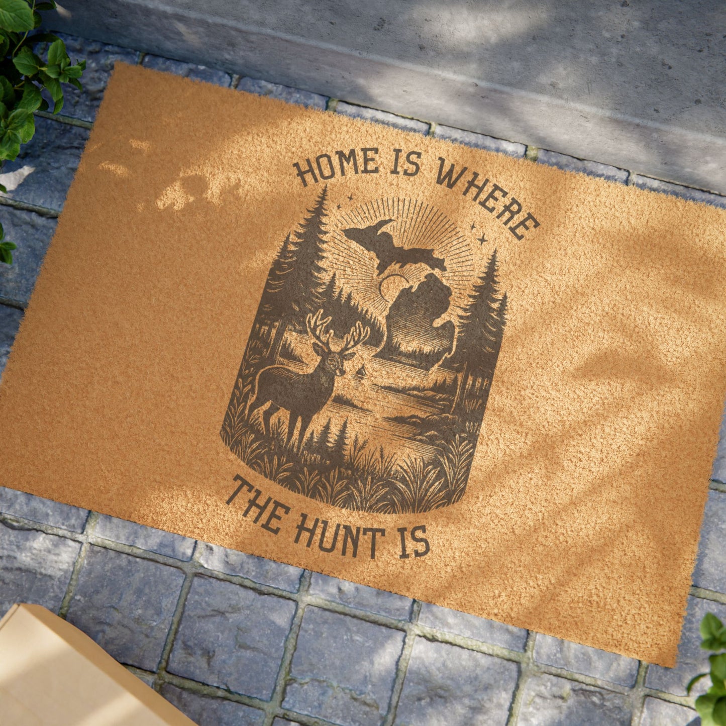Home is Where the Hunt Is Michigan Doormat