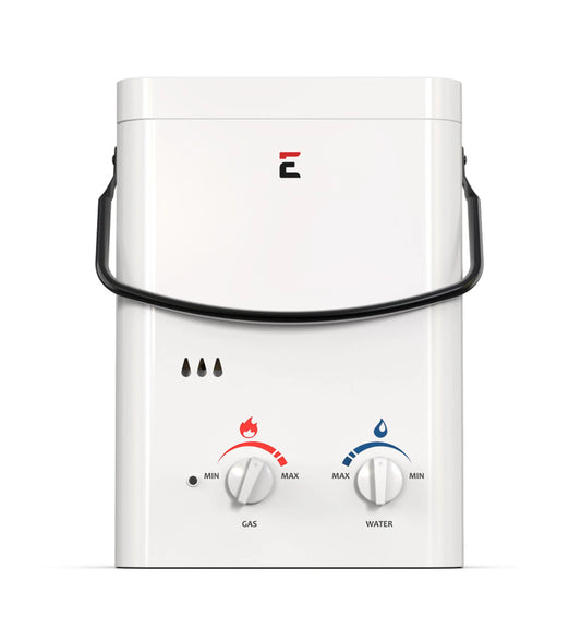 Eccotemp L5 Portable Outdoor Tankless Water Heater w/ EccoFlo Diaphragm 12V Pump and Strainer