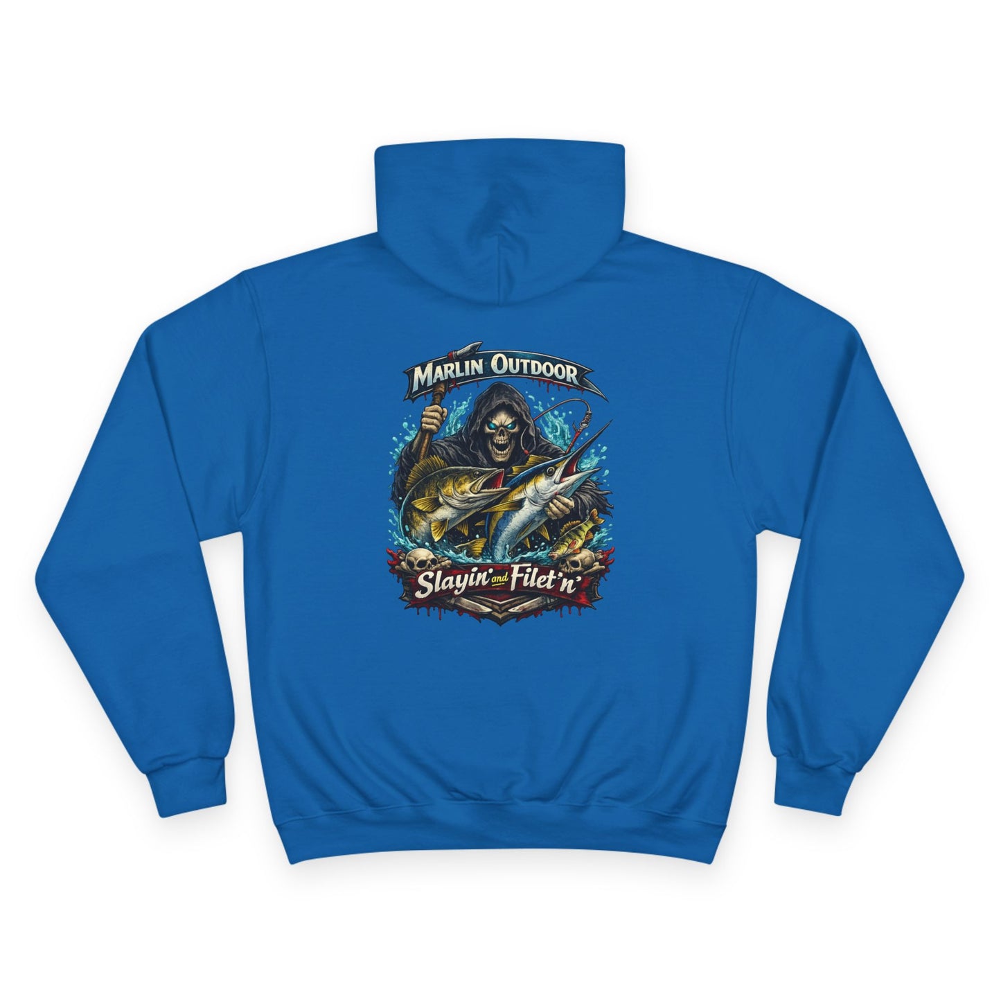 Marlin Outdoor Slayin' n Filet'n" Graphic Champion Hoodie