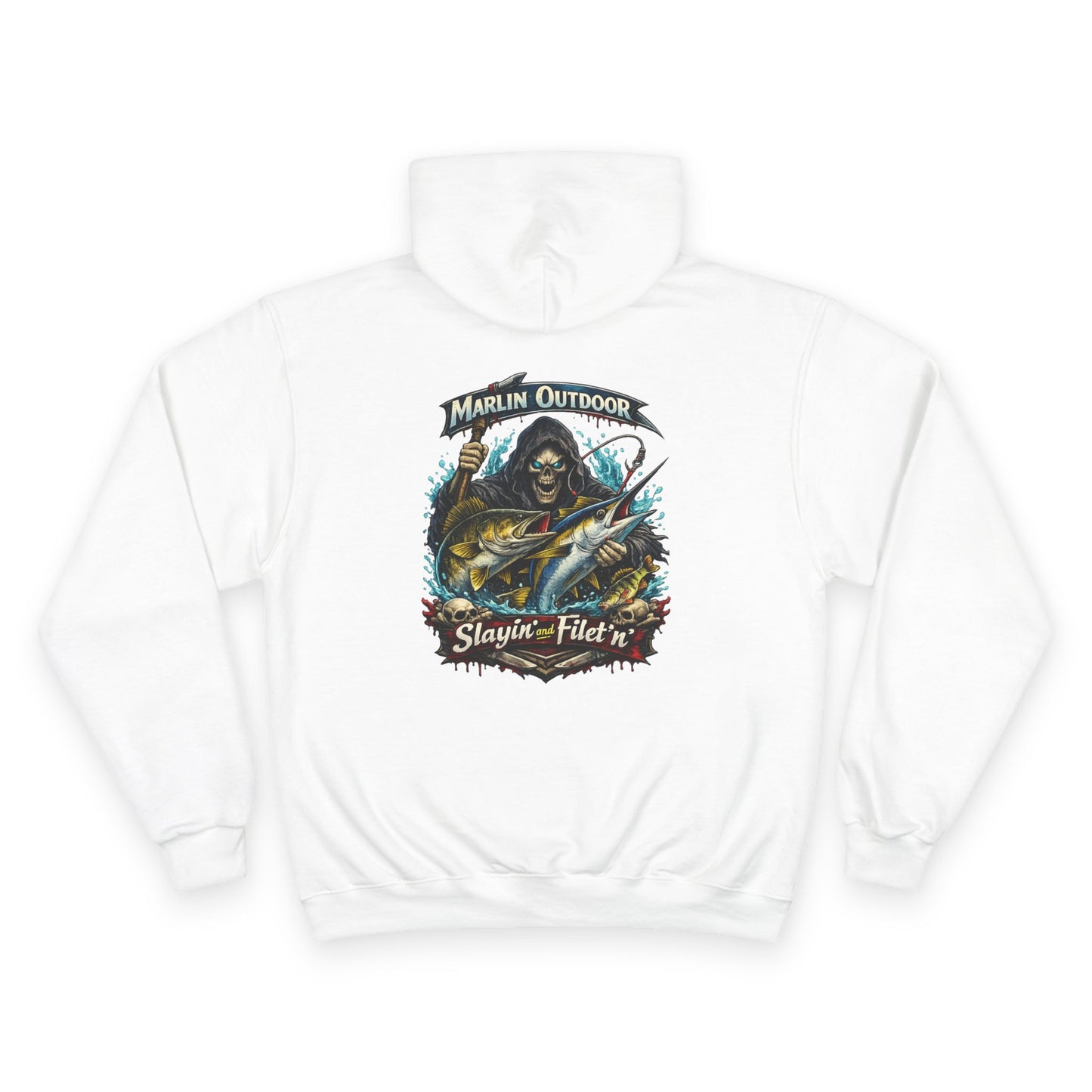 Marlin Outdoor Slayin' n Filet'n" Graphic Champion Hoodie